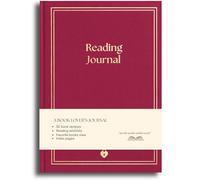 Paperell Reading Journal - Book Journal for Book Lovers - Hardcover Linen Book Review Journal & Reading Log for Book Tracking - Book Lovers Gifts - Book Accessories - 52 Book Reviews - Burgundy