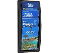 Paperflow A4 Literature Display Wall Mounted Black 4061.01 29 x 9.5 x 65.7 cm