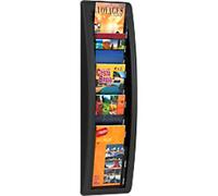 Paperflow Quick Fit DL Literature Display Wall Mounted Black 4062.01 18 x 9.5 x 65 cm