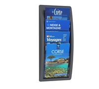 PaperFlow Quick Fit Systems Wall Mounted Literature Display, 4 Pockets, Letter S