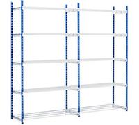 Paperflow Shelf Extension 5 Shelves Steel 1,000 x 340 x 2,000 mm Blue