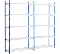 Paperflow Shelf Extension 5 Shelves Steel 1,000 x 680 x 2,000 mm Blue