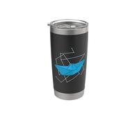Paperfolding Boat as Cool Shape Stainless Steel Insulated Tumbler