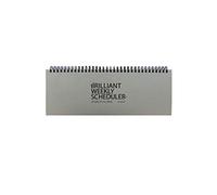 PAPERIAN Brilliant 2021 Weekly Planner - Wirebound Undated Gray Desk Planner (12 X 4.4 inches)