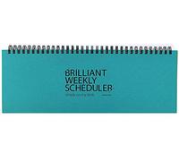 PAPERIAN Brilliant Weekly Scheduler - Wirebound Undated Weekly Planner Pad Scheduler (Blue)