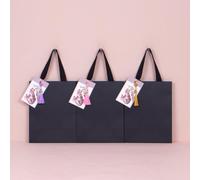 PAPERIST 6pcs 7.9x4.7x10.2 Gift Bag Korean Minhwa Jakhodo Card with 3 color Norigae Motif of Duff