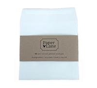 PaperLane 60 Square Medium (125mm x 125mm) Glassine Paper Peel and Seal Envelopes | Semi-Transparent | Perfect for Confetti Bags | Biodegradable and Recyclable