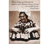 Paperlink Birthday Card (ERH049) - Loved Ones - Woman with Bottles of Wine