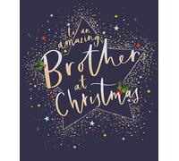 Paperlink Christmas Card Brother Amazing Star - Luxury Traditional Xmas Card Made in UK