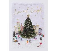Paperlink For A Very Special Couple Christmas Card, Single - Eco-Friendly Xmas Cards with Envelope Printed In England