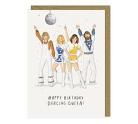 Paperlink - Funny Birthday Card - Humourous Dancing Queen Design Featuring ABBA - Blank Inside