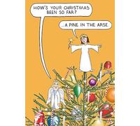 Paperlink Funny Christmas Card Rude Xmas Tree Fairy - Traditional Humour Xmas Card,Orange