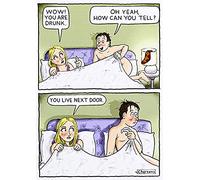 Paperlink Humorous Illustrated Male Birthday Card from The Bottomline Range Next Door - for Him