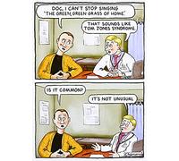 Paperlink Humorous Illustrated Male Birthday Card from The Bottomline Range Tom Jones, It's Not Unusual - for Him