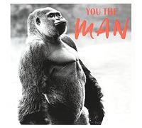 Paperlink Pixel Humorous Male Birthday Card from Gorilla, You the Man - for Him