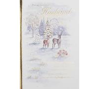 Paperlink 'Wonderful Husband' Christmas Card - Deer in The Snow - From The Twilight Moon Collection - Gold Foil Finish