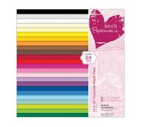 Papermania 12 x 12-inch Coloured Paper, Pack of 48, Multi-colour