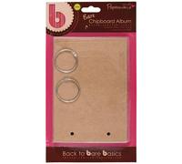 Papermania 17 x 12 cm 6-Piece Bare Basics Chipboard Album Doorplate, Brown