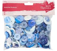 Papermania 250 g Assorted Button Pack, Blue
