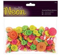 Papermania 250 g Assorted Buttons, Neon