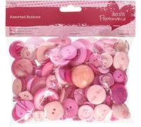 Papermania 250 g Assorted Buttons, Pink