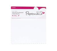 Papermania 300 gsm Square Scalloped Card Blanks and Envelopes, Pack of 12, White