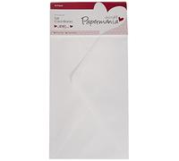 Papermania 300 GSM Tall Card Blanks and Envelopes, Pack of 10, White