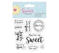Papermania 4 x 4 Clear Stamp - Sweet Treats Sentiments