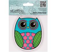 Papermania 4 x 4-inch Urban Stamp Owl, Multi-Colour