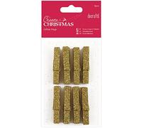 Papermania 8-Piece Glitter Pegs, Gold