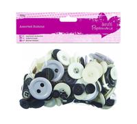 Papermania Assorted Buttons (250g) - Monochrome Papermania Multicolor