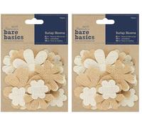 Papermania Bare Basics Burlap Blooms (40pcs) (Pack of 2)