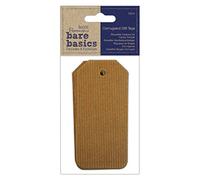 Papermania Bare Basics, Corrugated Gift Tags 12 Pieces, Craft, Present Tag, Gift, Kraft