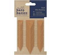 Papermania Bare Basics Kraft Mini Triangles Bunting, Brown