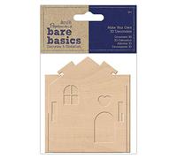 Papermania Bare Basics Make your Own 3D Decoration, Wooden House, Craft Supplied