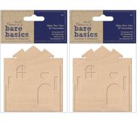 Papermania Bare Basics Make Your Own 3D Decoration, Wooden House, Craft Supplied (Pack of 2)