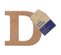 Papermania Bare Basics MDF Letter 1 Piece D, Art, Craft, Alphabet Sign, Name Plaque, Make Them Personalised, Decorate with Paint, Glitter, Stencil, Vinyl, Small Plaque for Home Decor