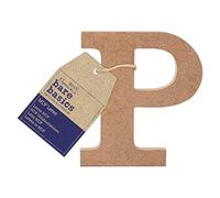 Papermania Bare Basics MDF Letter 1 Piece - P, Art, Craft, Alphabet Letter, Sign, Name Plaque, Make Them Personalised, Decorate With Paint, Glitter, Stencil, Vinyl, Small Plaque For Home Decor