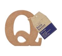 Papermania Bare Basics MDF Letter 1 Piece Q, Art, Craft, Alphabet Sign, Name Plaque, Make Them Personalised, Decorate With Paint, Glitter, Stencil, Vinyl, Small Plaque for Home Decor
