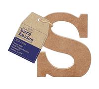 Papermania Bare Basics MDF Letter 1 Piece S, Art, Craft, Alphabet Sign, Name Plaque, Make Them Personalised, Decorate With Paint, Glitter, Stencil, Vinyl, Small Plaque for Home Decor