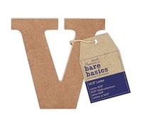 Papermania Bare Basics MDF Letter 1 Piece - V, Art, Craft, Alphabet Letter, Sign, Name Plaque, Make Them Personalised, Decorate With Paint, Glitter, Stencil, Vinyl, Small Letter Plaque For Home Decor