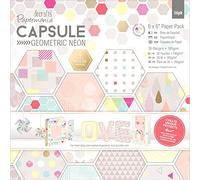 Papermania Capsule 6x6 Paper Pack - 36 Pack - Geometric Neon