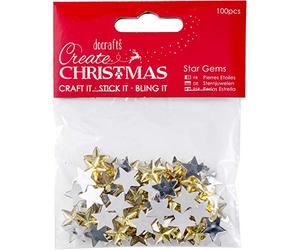 Papermania Create Christmas Adhesive Gems 100/Pkg-Gold