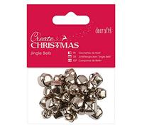 Papermania Docrafts Create Christmas Jingle Bells - Silver Assorted Sizes (30Pcs)