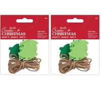 Papermania Docrafts Create Christmas Small Mini Green Felt Trees, 8 Pieces, Craft, Embellishment, Handmade Cards, Crafting Accessories, Decorations, Festive Craft Making Supplies (Pack of 2)
