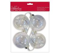 Papermania Fillable Plastic Baubles (4pk) - Create Christmas Papermania Multicolor