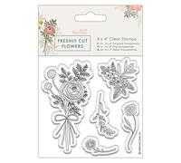 Papermania Freshly Cut Flowers 4 x 4" Clear Stamp - Posey