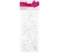 Papermania Glitter Dot Stickers - Flourishes - Teal and Pink