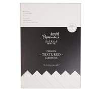 Papermania Premium Cardstock Canvas Textured, 20 Sheets, White, A4 (21 x 29.7cm), 216gsm, Coloured Card for Card Making Supplies, Card for Craft Projects, Scrapbook Supplies, Art & Craft Supplies