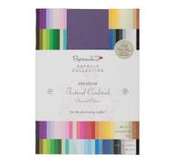 Papermania Premium Textured Cardstock, Multicoloured, A5, 75 Sheets, Coloured Card for Craft Projects and Scrapbook Supplies, Cardmaking, Art